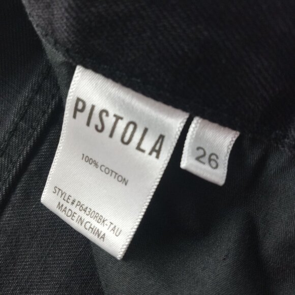 Pistola Women's Keaton High Rise Slim Straight Jeans Size 26 Taurus Black Wash - Picture 7 of 8